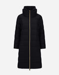 Herno LONG JACKET IN CASHMERE, SILK AND SATIN Black PI002175D380879300
