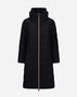 Herno LONG JACKET IN CASHMERE, SILK AND SATIN Black PI002175D380879300