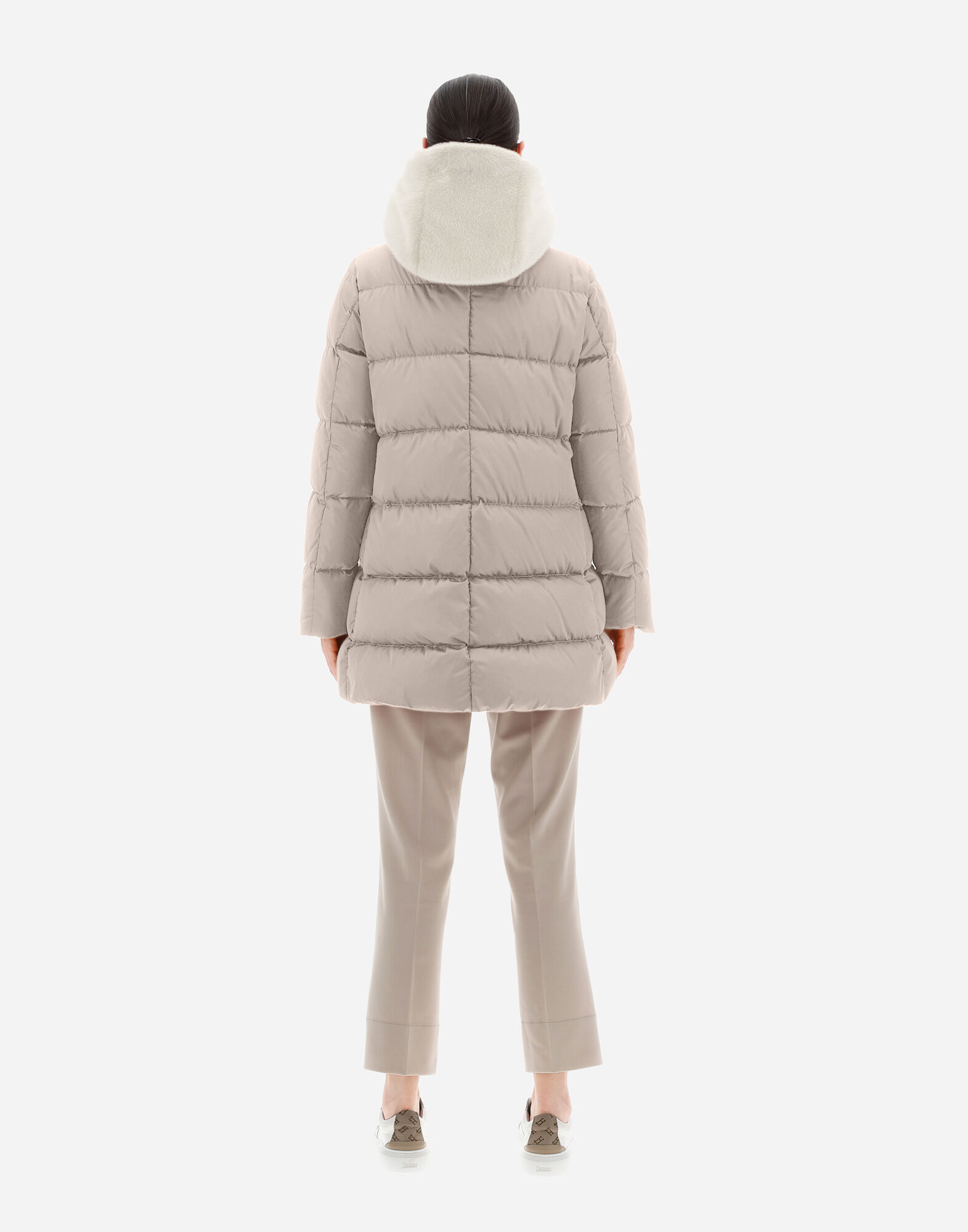 PIUMINO MEDIO LADY FAUX FUR HDM in Chantilly for Women Herno