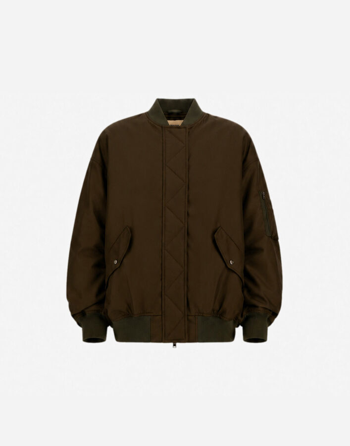 Herno NYLON GABARDINE BOMBER JACKET Military GI000442D128787740