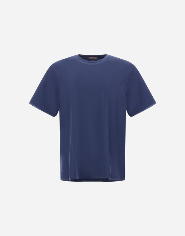 Herno RESORT T-SHIRT IN LIGHTWEIGHT COTTON JERSEY AND STRETCH NYLON Light Blue JG00031UR520529122