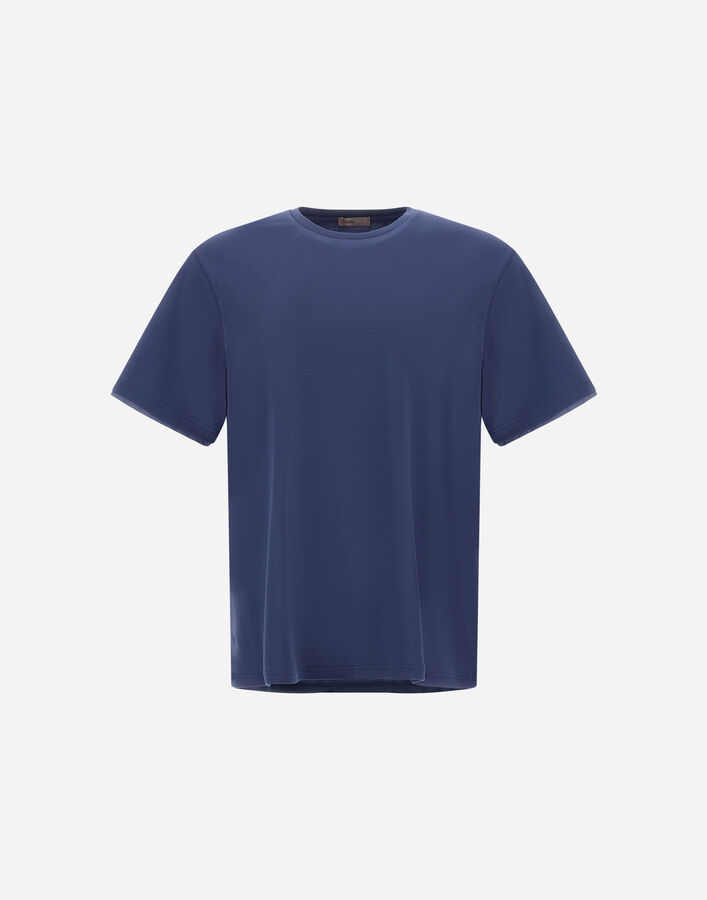 Herno RESORT T-SHIRT IN LIGHTWEIGHT COTTON JERSEY AND STRETCH NYLON Light Blue JG00031UR520529122