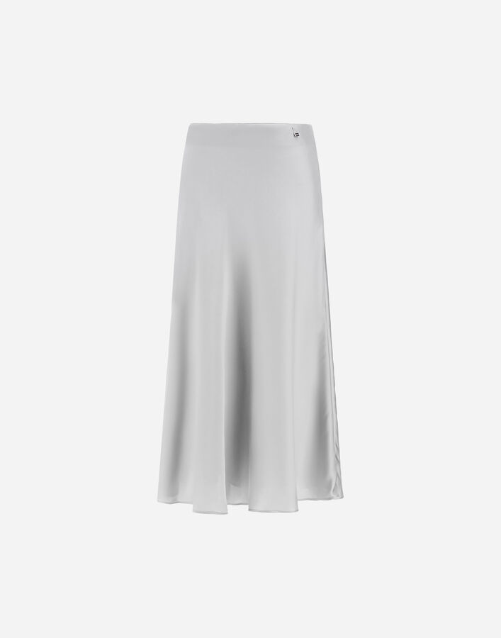 Herno RESORT SKIRT IN EXTRA-FINE SATIN Pearl Grey GN00031DR129129404