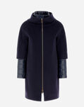 Herno COAT IN LUXURY WOOL AND NYLON ULTRALIGHT Navy Blue CA000544D333139200