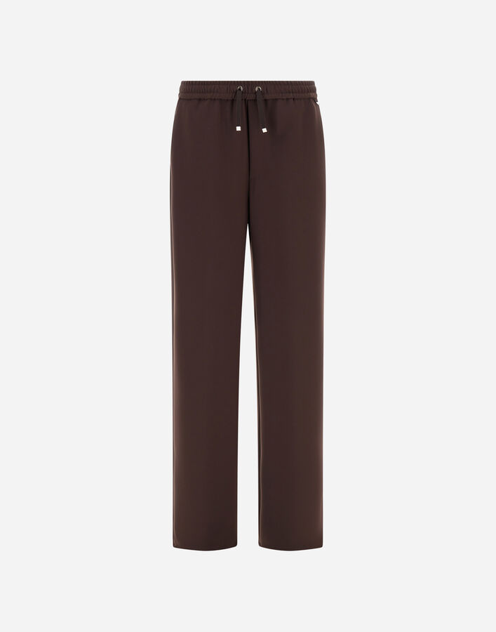 Herno TROUSERS IN MATT CREPE SATIN Dark Chocolate PT000176D127558800