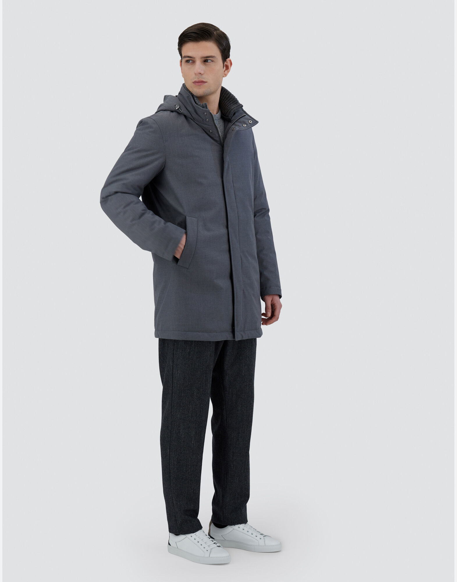 Herno grey coat shop