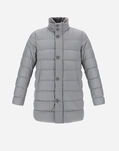 Herno MICROFIBER MILLIONAIRE COAT WITH BEAVER COLLAR Light Grey PI0642U132209406