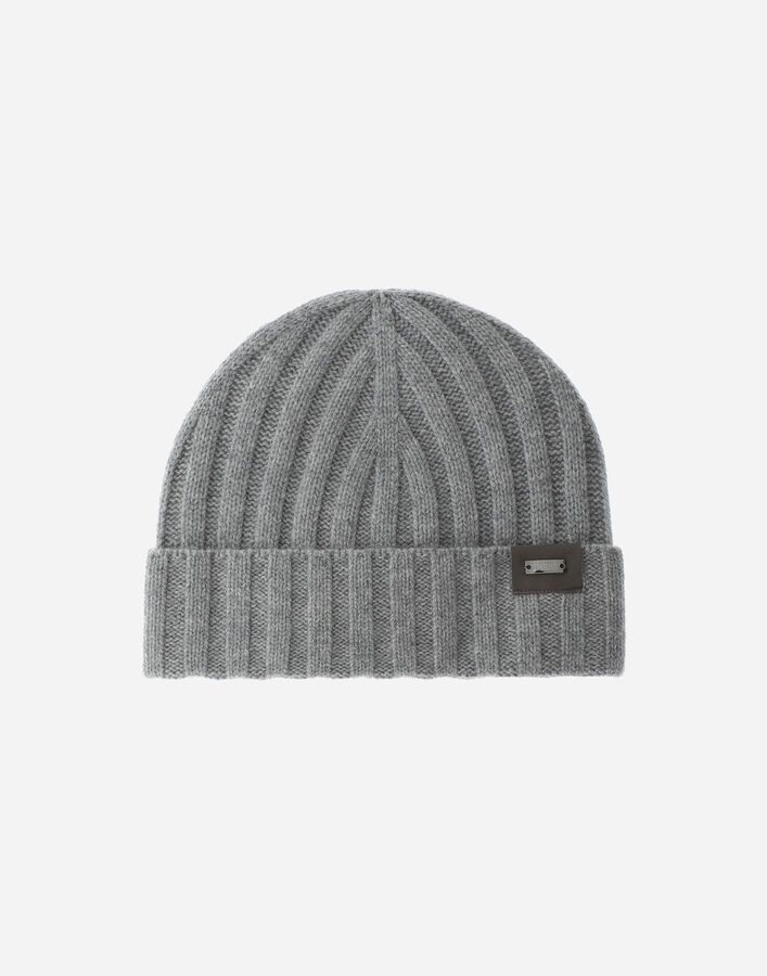 Herno CASHMERE AND ALCANTARA BEANIE Grey BER001UNW710349430