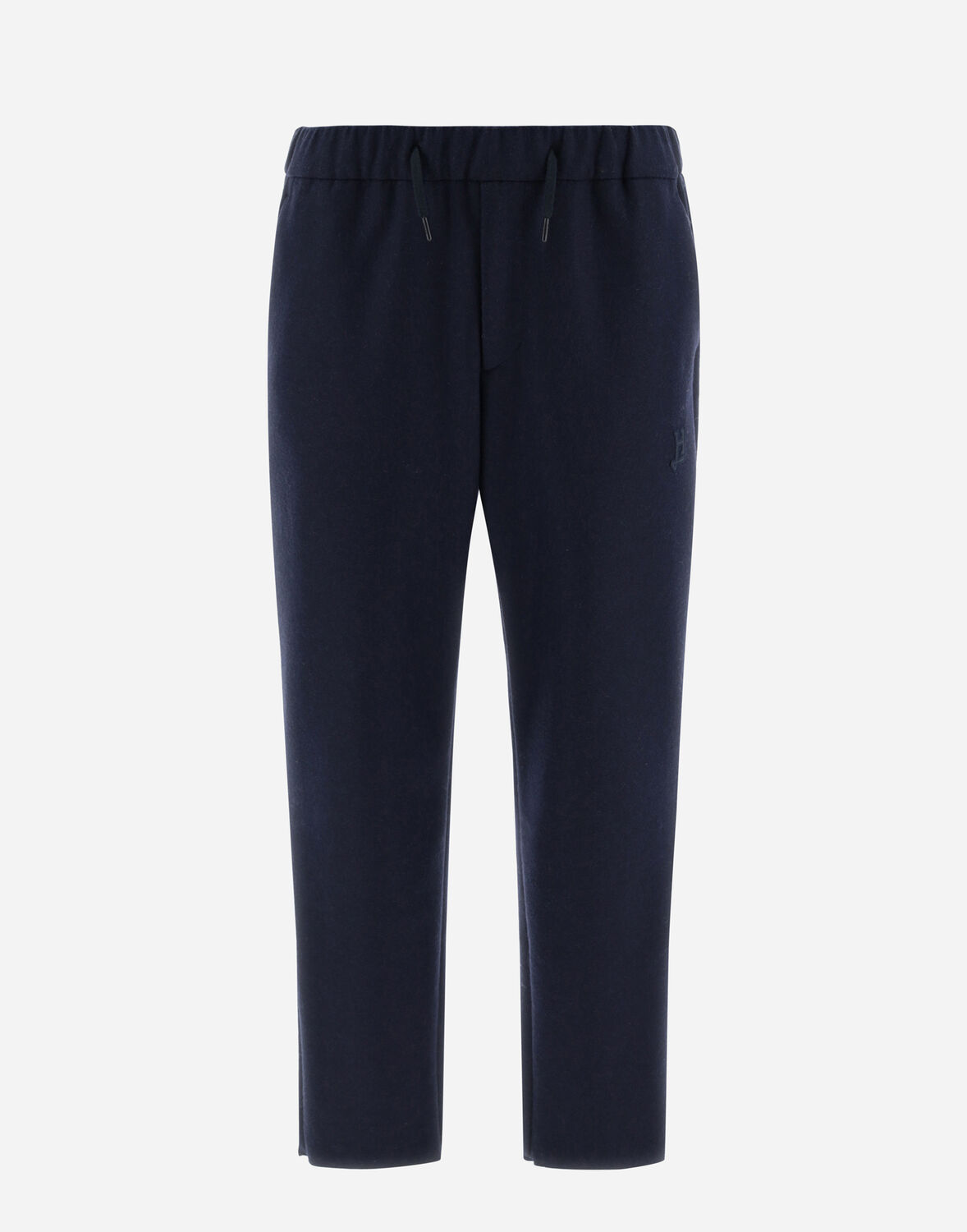 Herno Resort Trousers In Boiled Wool Jersey - Male Trousers Navy Blue M