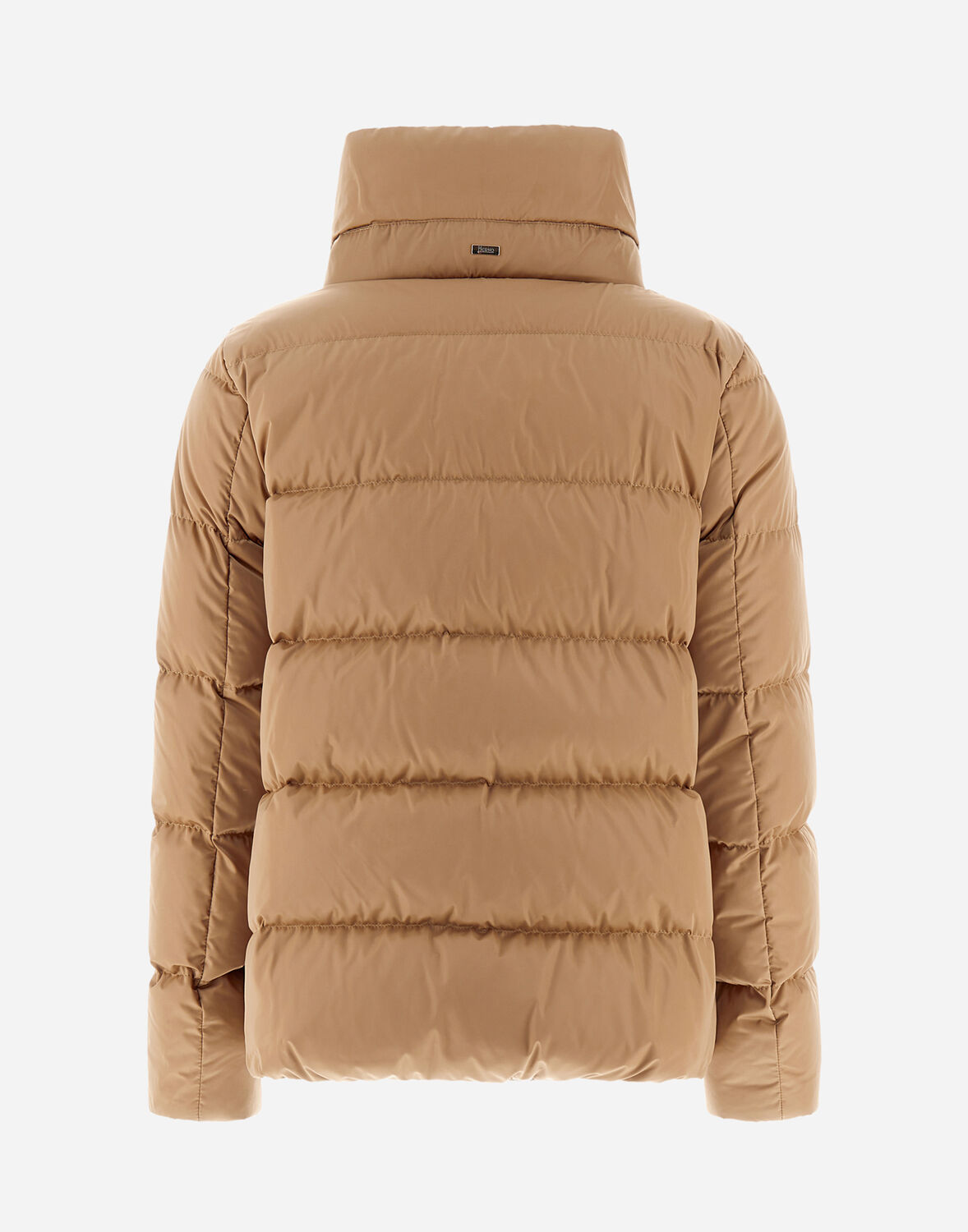Herno Satin Down Jacket In Camel