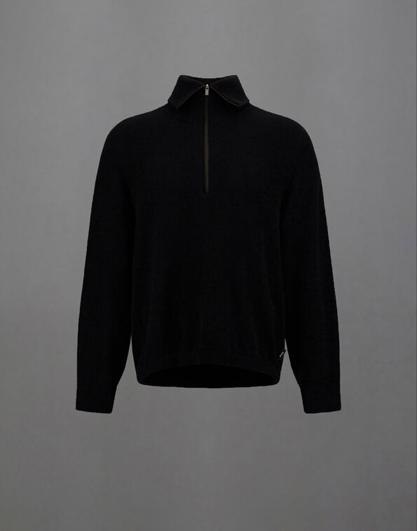 Herno LAMINAR HIGH-NECK JUMPER IN SOFT WOOL Black ML00005UL703779300