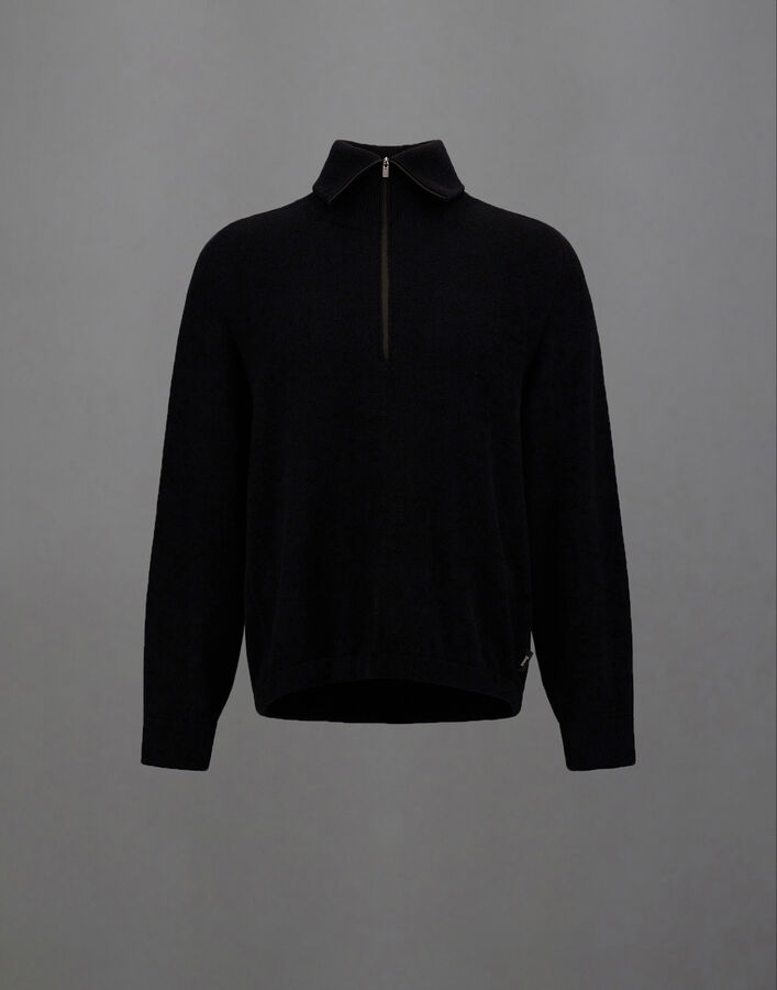 Herno LAMINAR HIGH-NECK JUMPER IN SOFT WOOL Black ML00005UL703779300