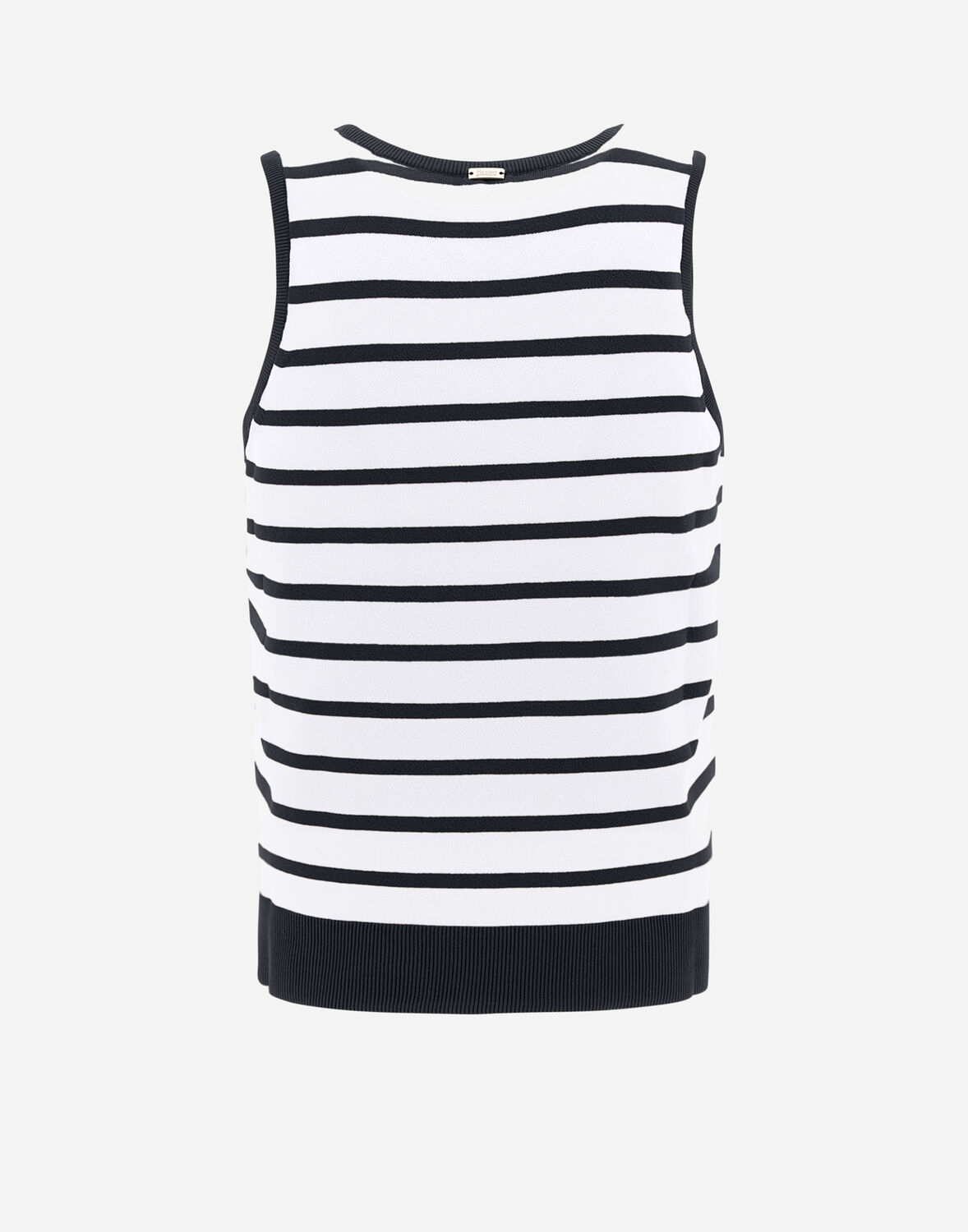 Herno Endless Viscose Stripes トップ In Navy Blue