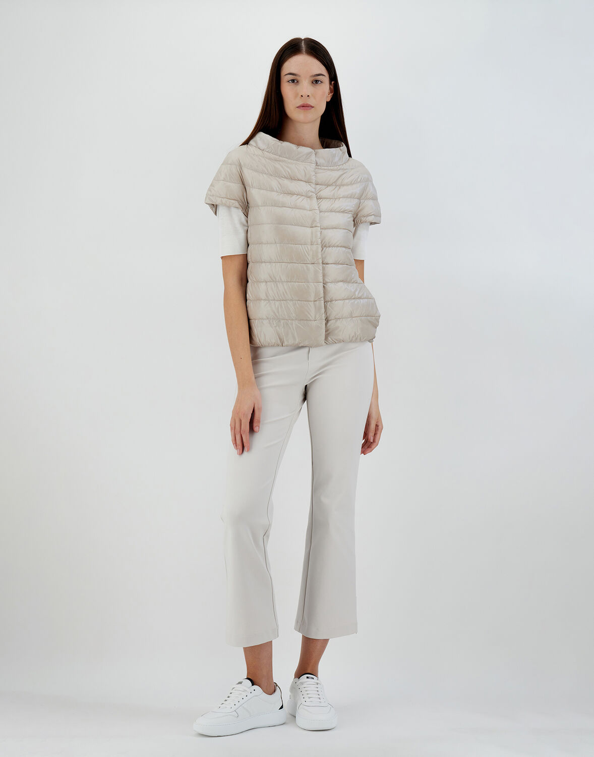Herno Margherita Chantilly Cape Jacket In Taupe In Chantilly