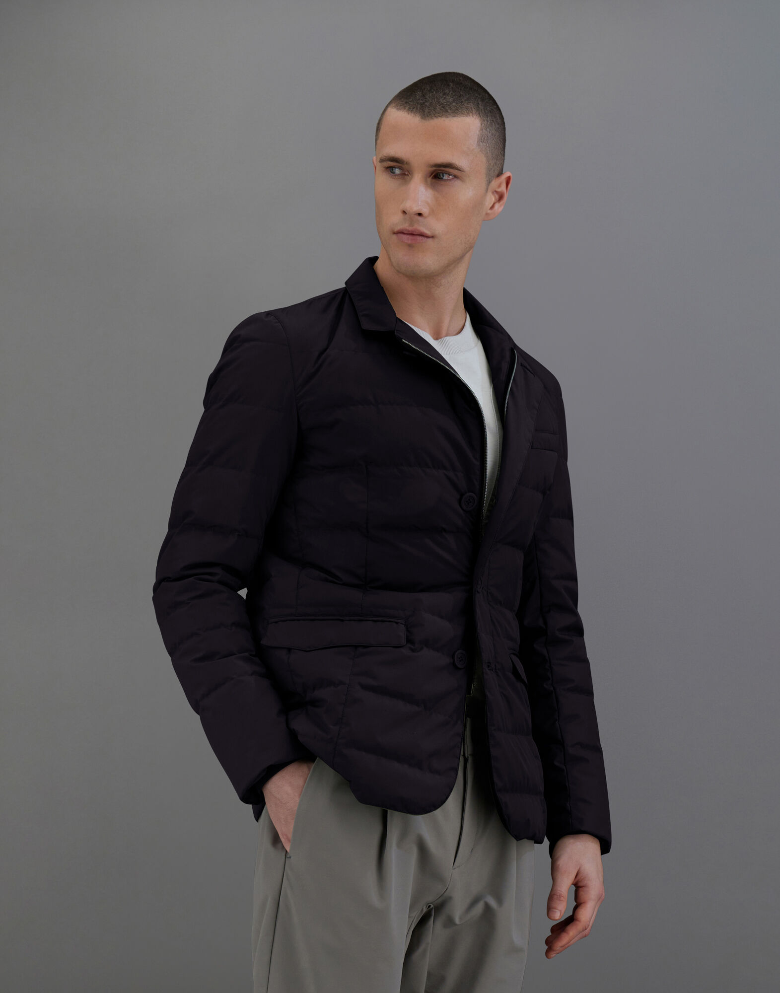 BLAZER LAMINAR DE GORE TEX INFINIUM WINDSTOPPER en Negro de Hombre Herno