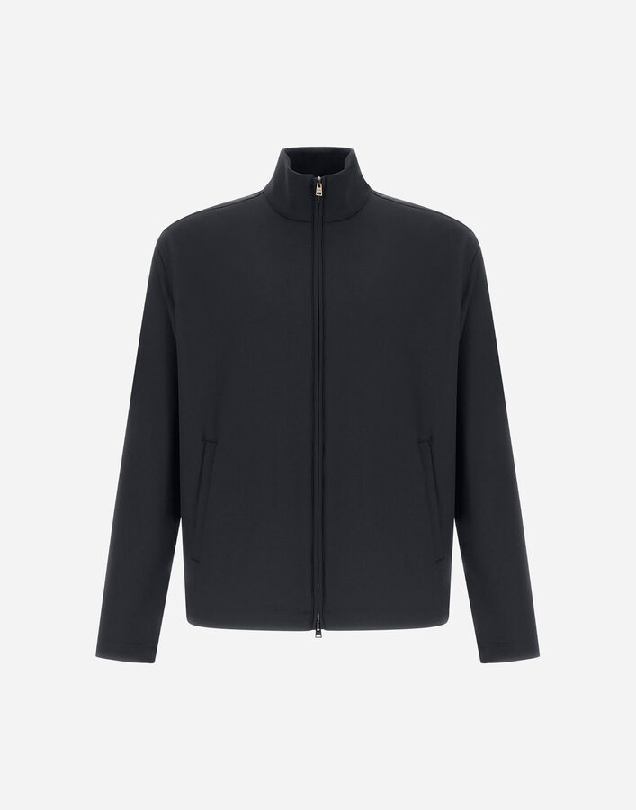 Herno BOMBER JACKET IN LIGHT WOOL Navy Blue GI000544U334629200