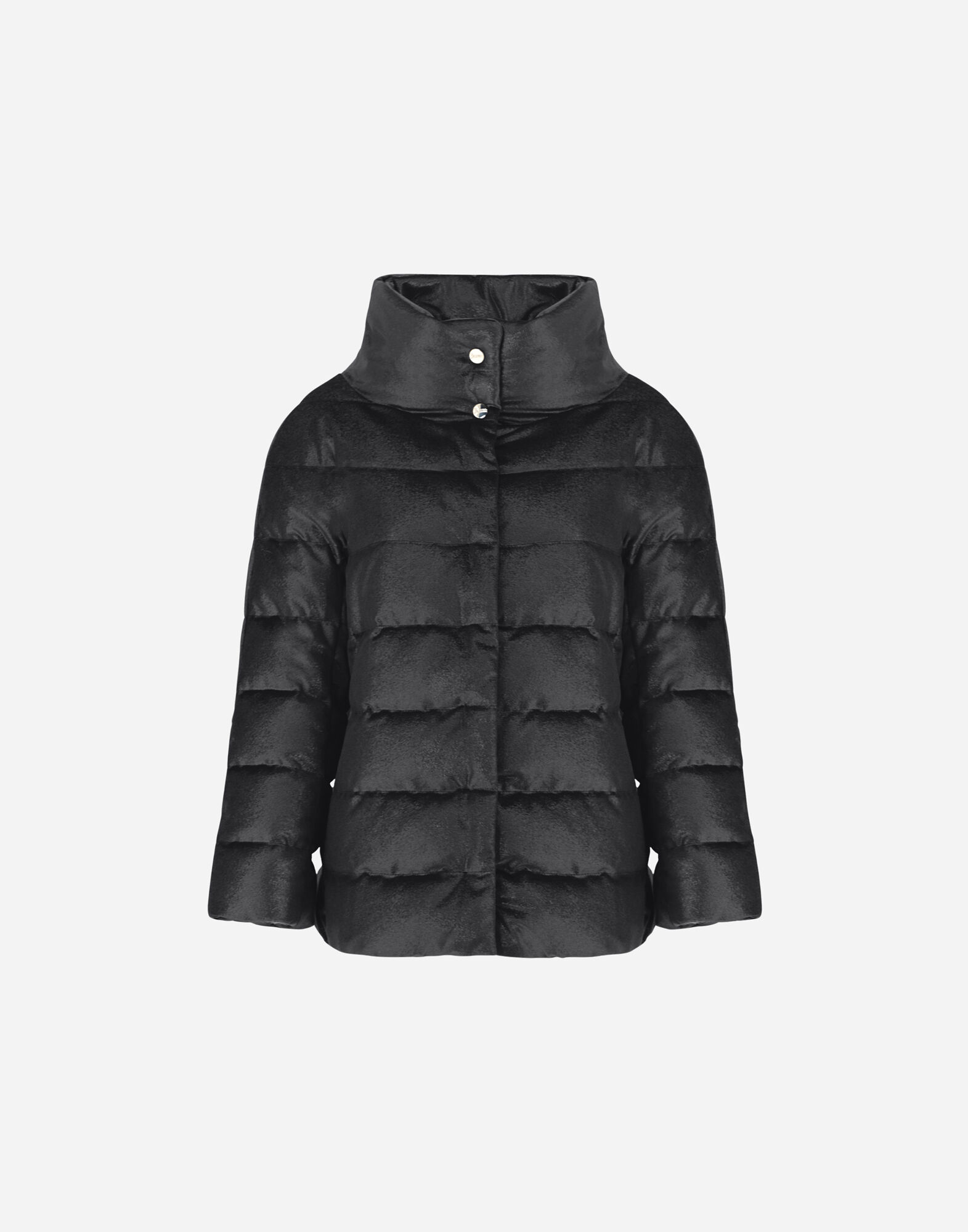 VELVET SHINE CAPE JACKET in Black for 