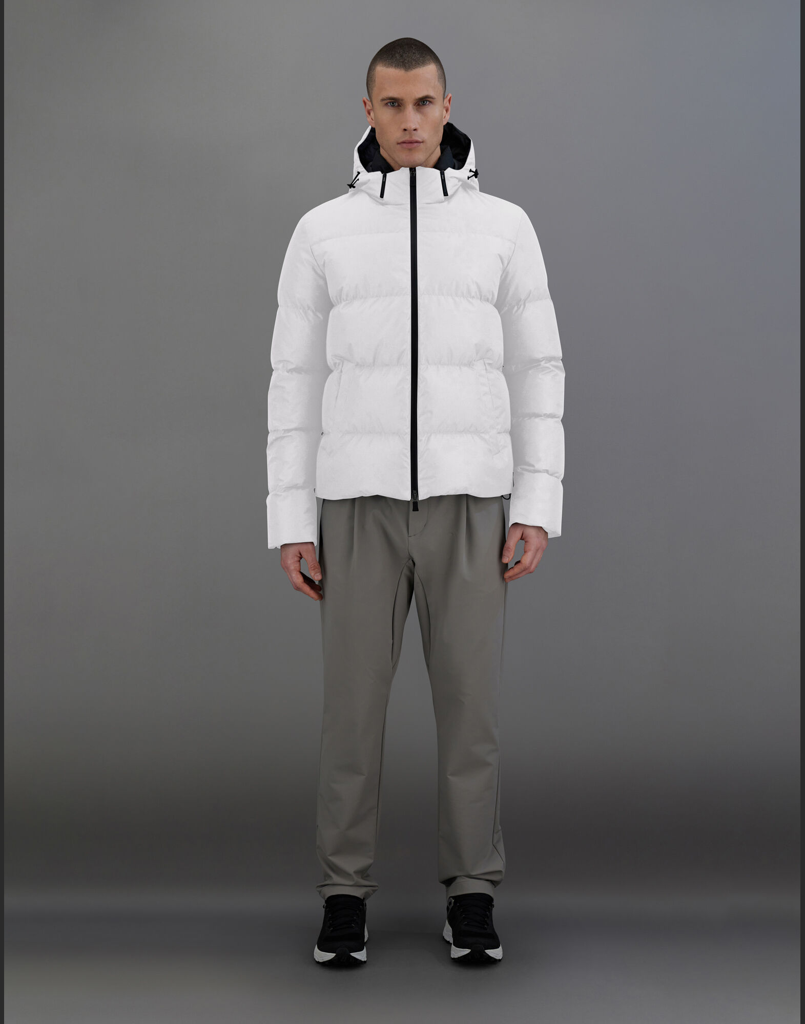 LAMINAR JACKET IN 2 LAYERS WINDSTOPPER in Ice for Men | Herno®