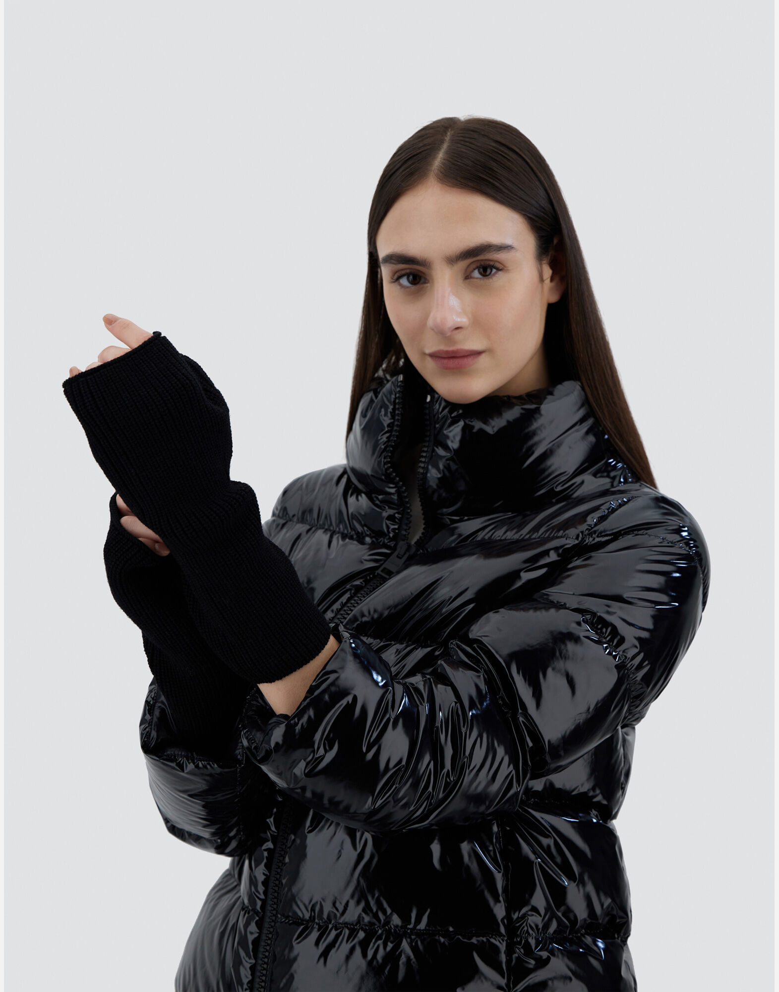 CAPE IN GLOSS in Black for Women Herno
