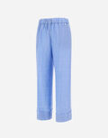 RESORT TROUSERS IN CHECK LINEN Herno product thumbnail image view 6