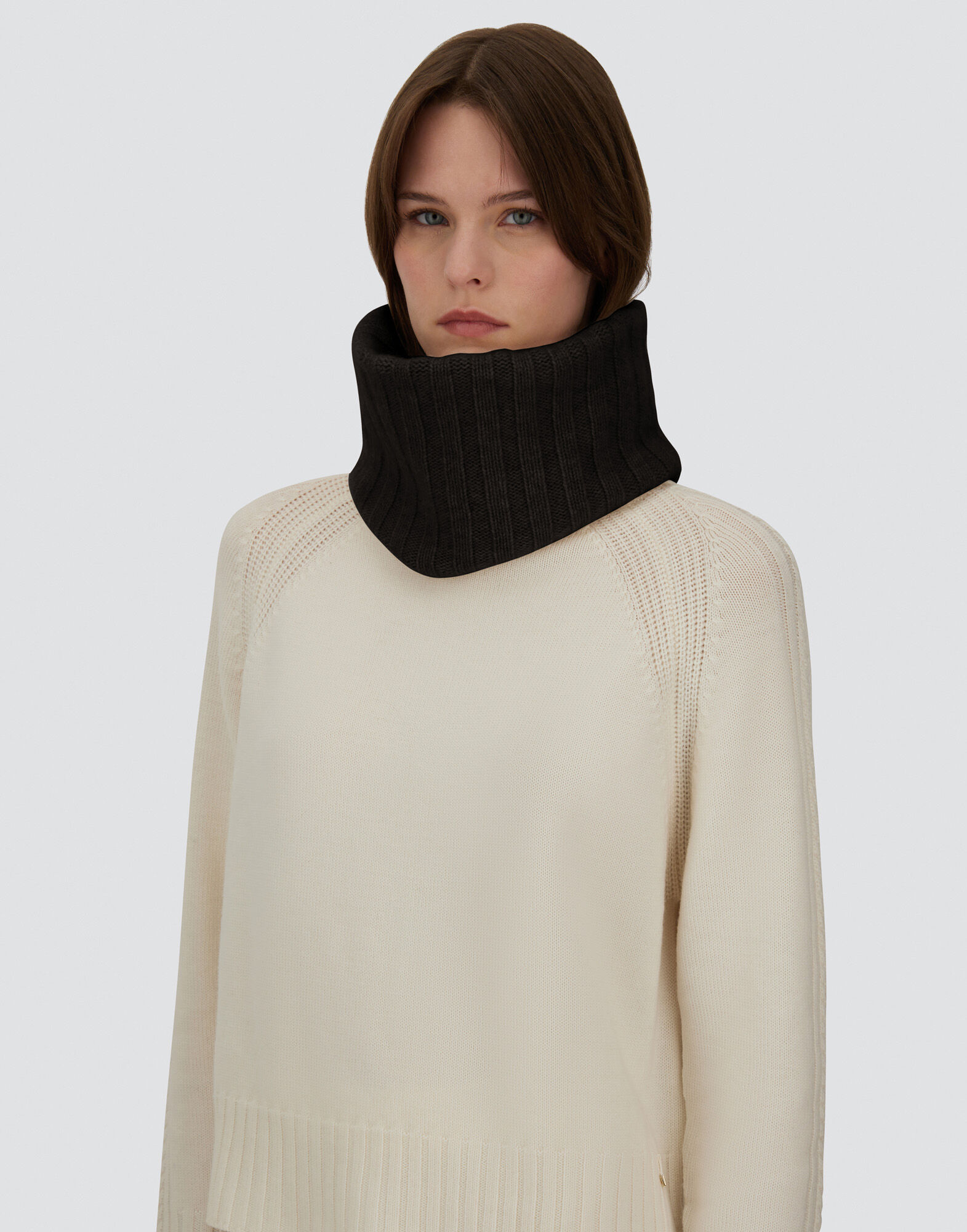 haruko様 レディース NECK WARMER IN PURE CASHMERE ダークチョコレート | Herno