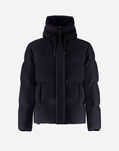 Herno BOMBER JACKET IN CASHMERE, SILK AND ECOAGE Navy Blue PI001144U380879200