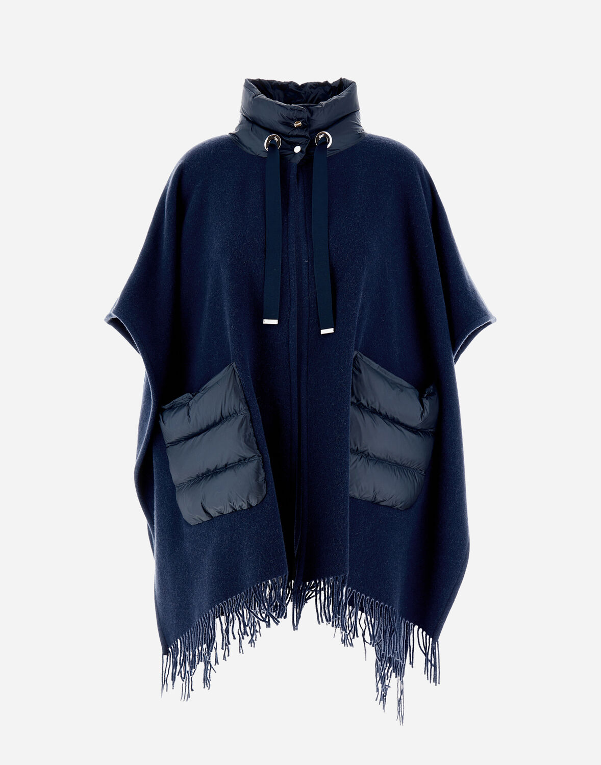 Herno ウォーミー＆ナイロン ウルトラライト Resort ポンチョ In Navy Blue