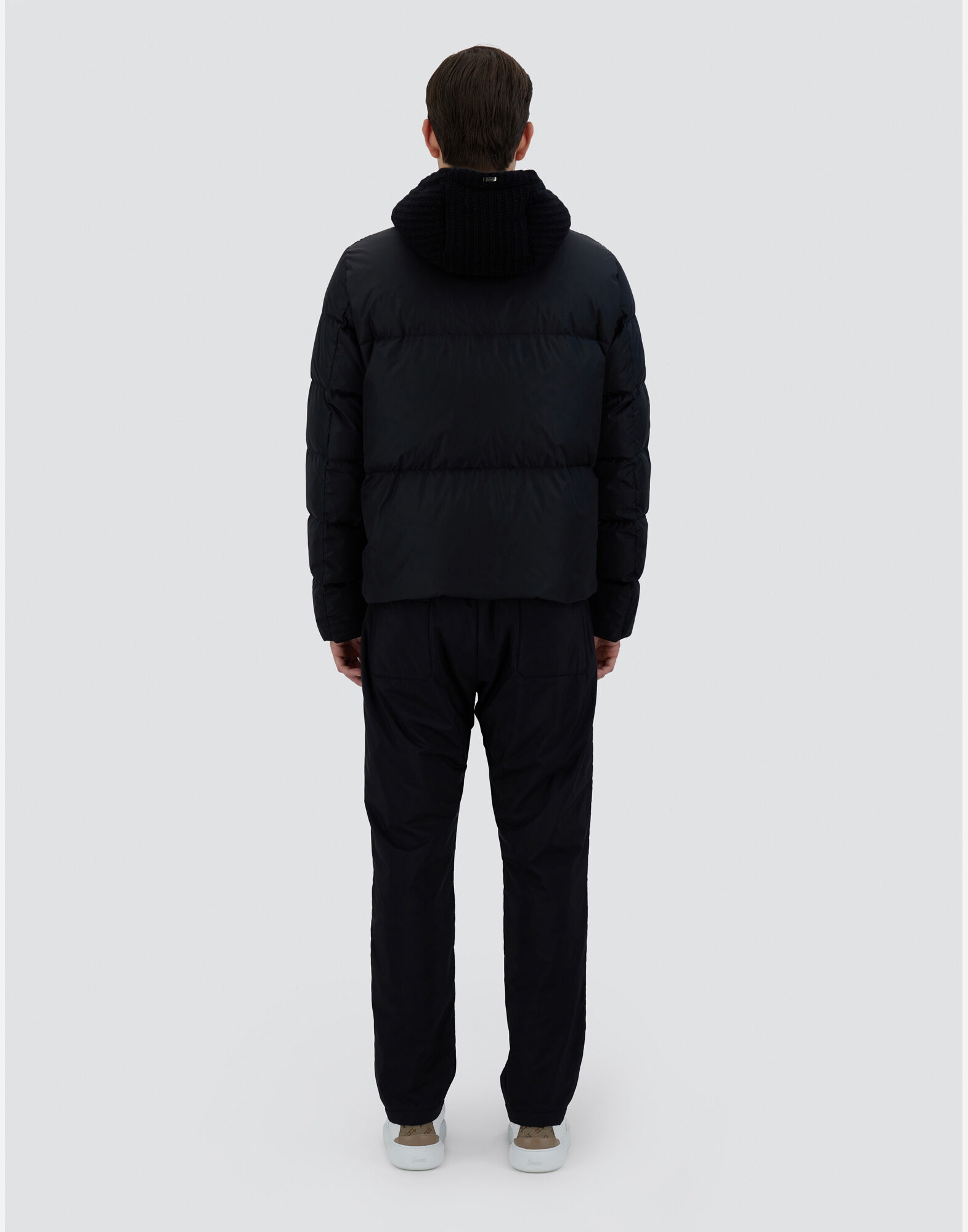 JACKET IN WEIGHTY KNIT AND NYLON CHAMONIX in Black for Men