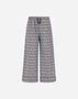 Herno RESORT TROUSERS IN COTTON RECTANGULAR PRINT Light Blue/Brown PT00052DR13262PM019080