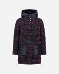 Herno PARKA IN OPERATED TWEED AND NYLON ULTRALIGHT Blue/Beige PI002136D127539221