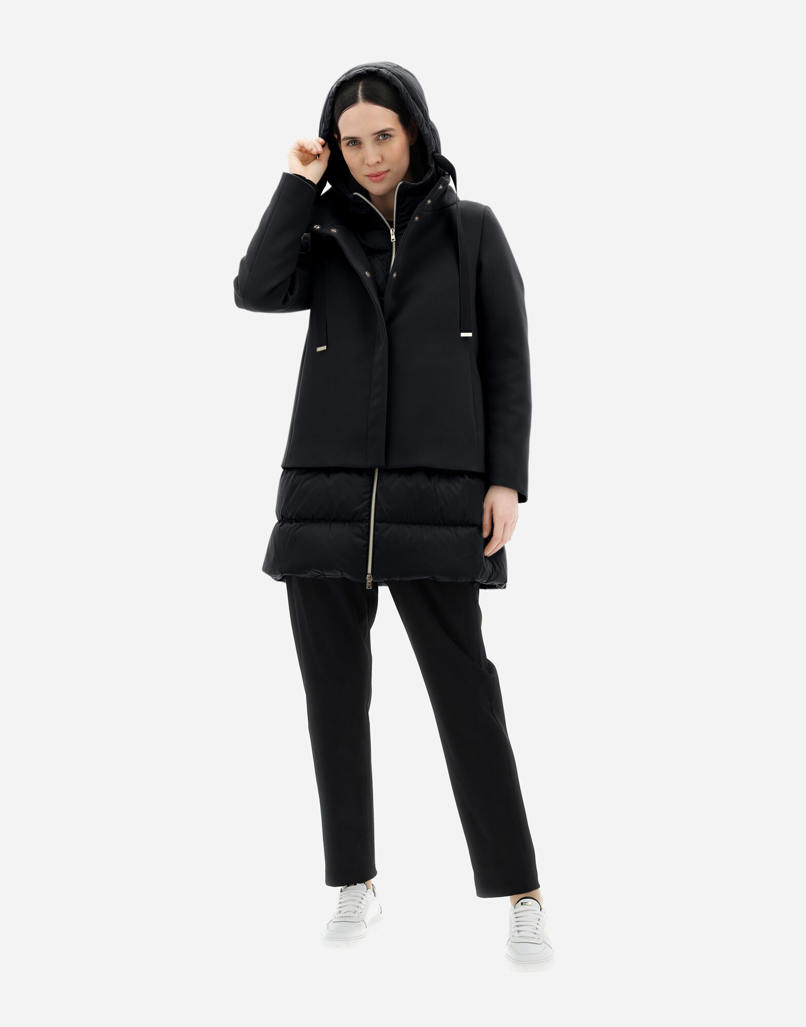 PIUMINO NEW CITY GLAMOUR RASO HD en Black pour femme Herno