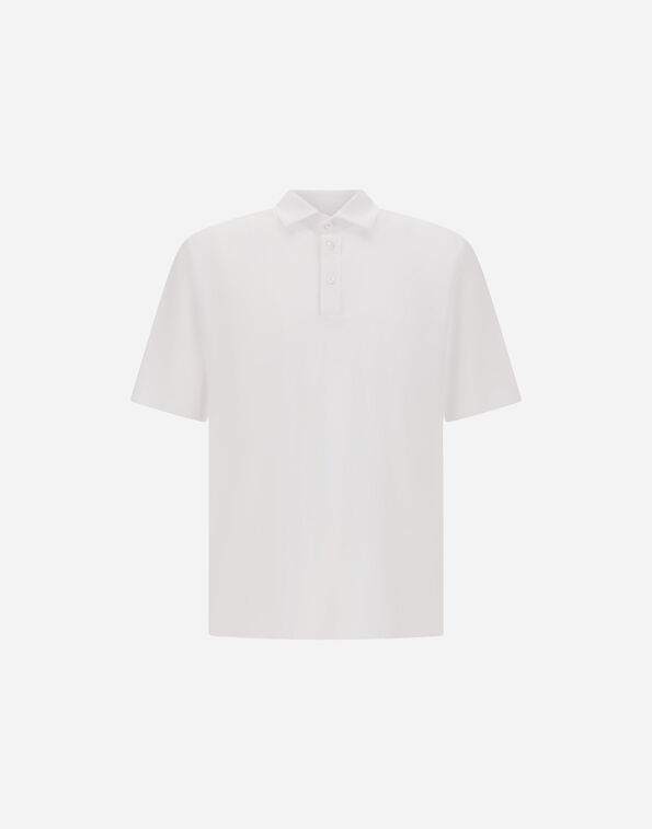 Herno SPRING ULTRALIGHT SCUBA POLO SHIRT White JPL00138U12509S1000