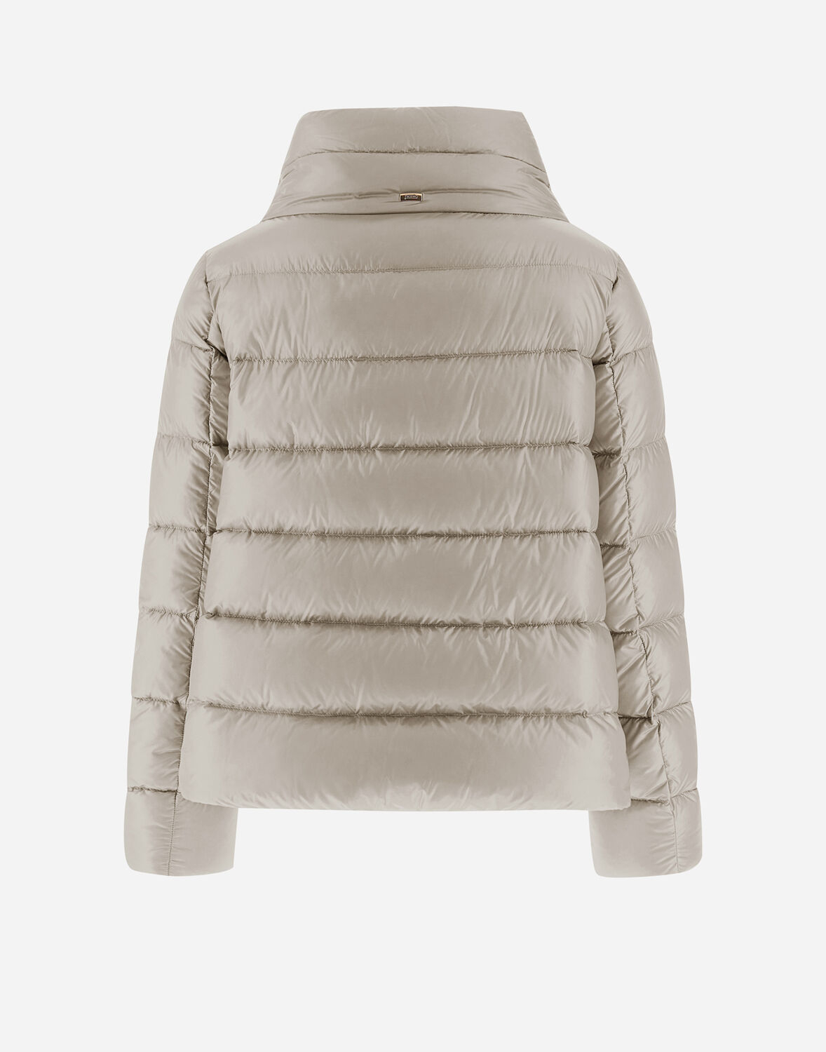 Herno Down Jacket In Nylon And Eco-fur In Chantilly