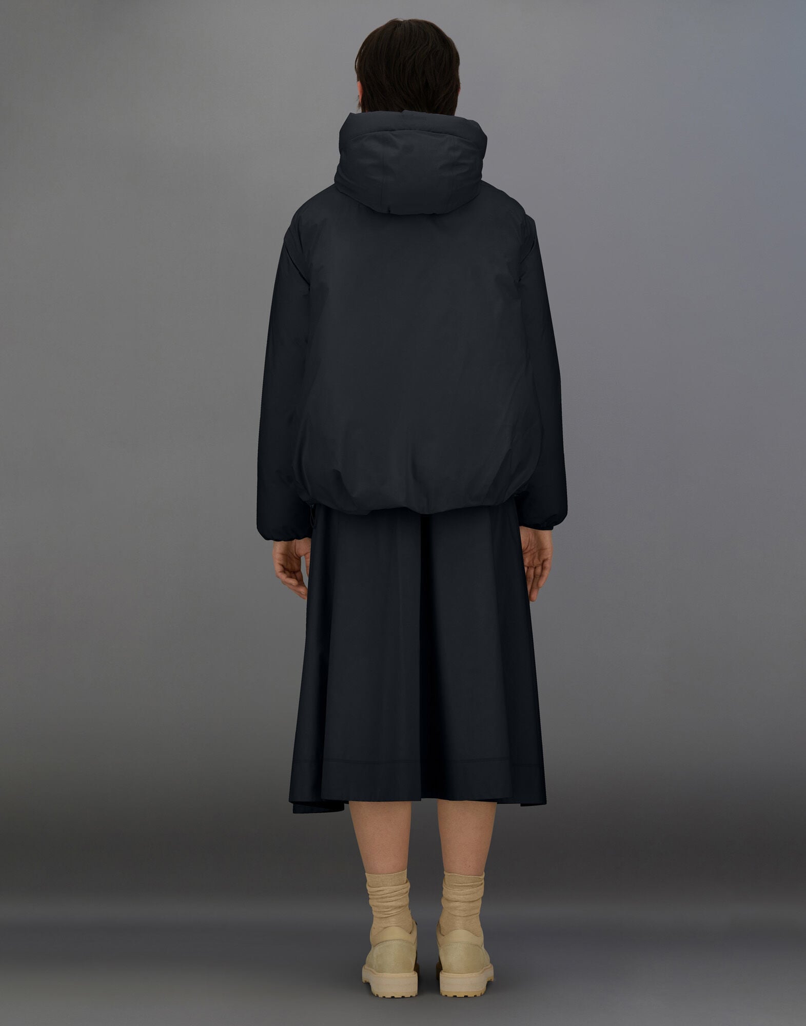LAMINAR HOODED JACKET IN 2L GORE-TEX ブラック | Herno® (ヘルノ)