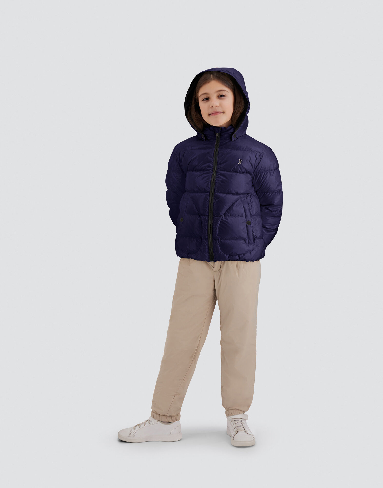 BOMBER JACKET IN GLOSS in New Blue for Kids | Herno®