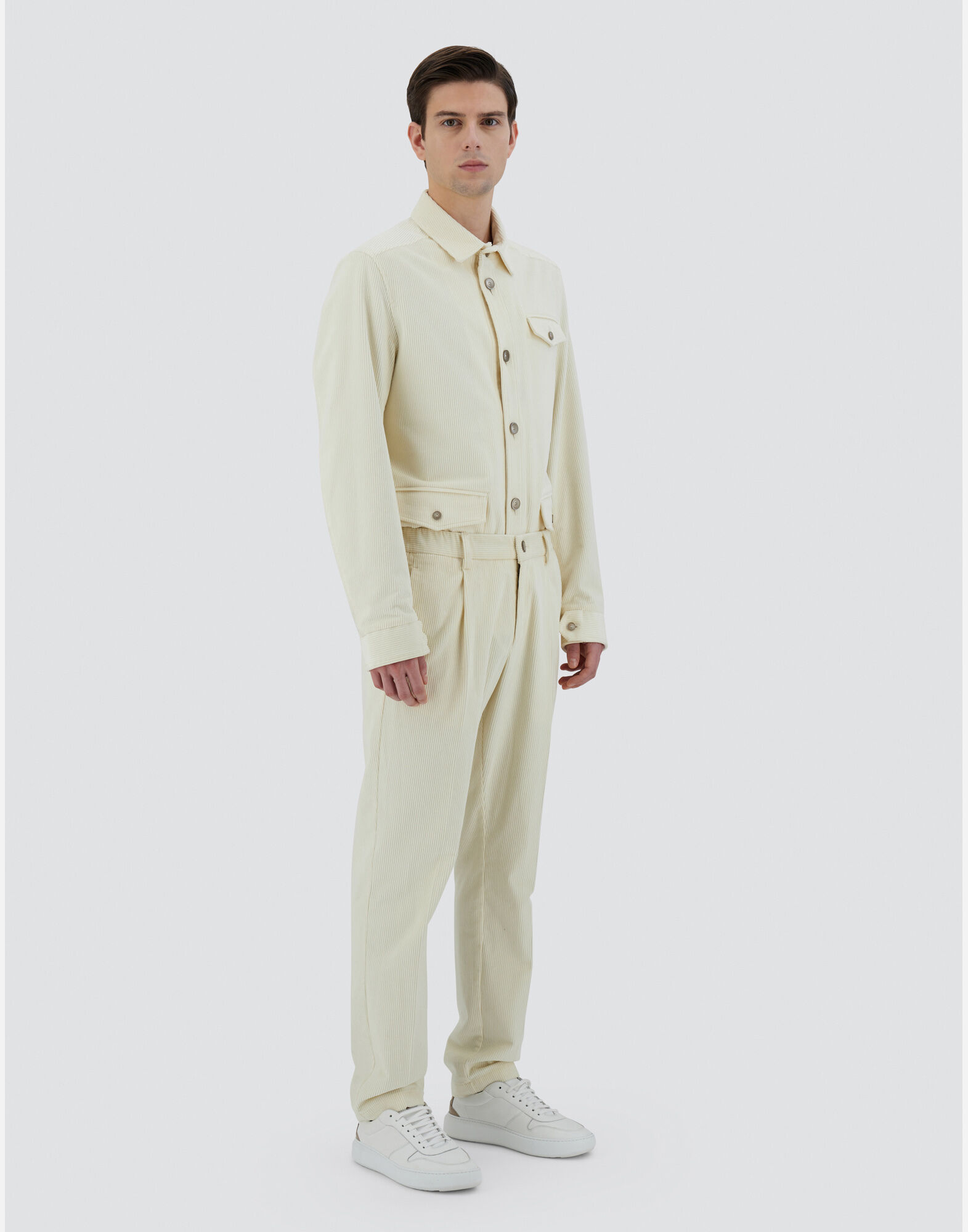 メンズ ラグジュアリー・ベルベット パンツ ナチュラル | Herno® (ヘルノ)