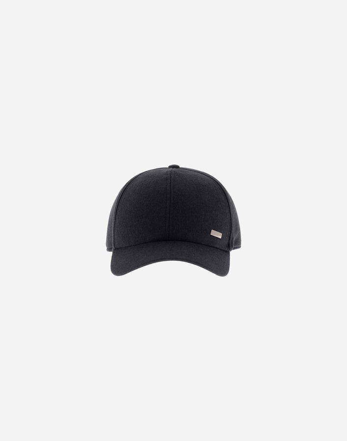 Herno RESORT BASEBALL CAP IN CASHMERE AND SILK Navy Blue BER0008UR380879200