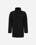 Herno DIAGONAL WOOL CARCOAT WITH KNITTED COLLAR Black CA0071U39601M039300