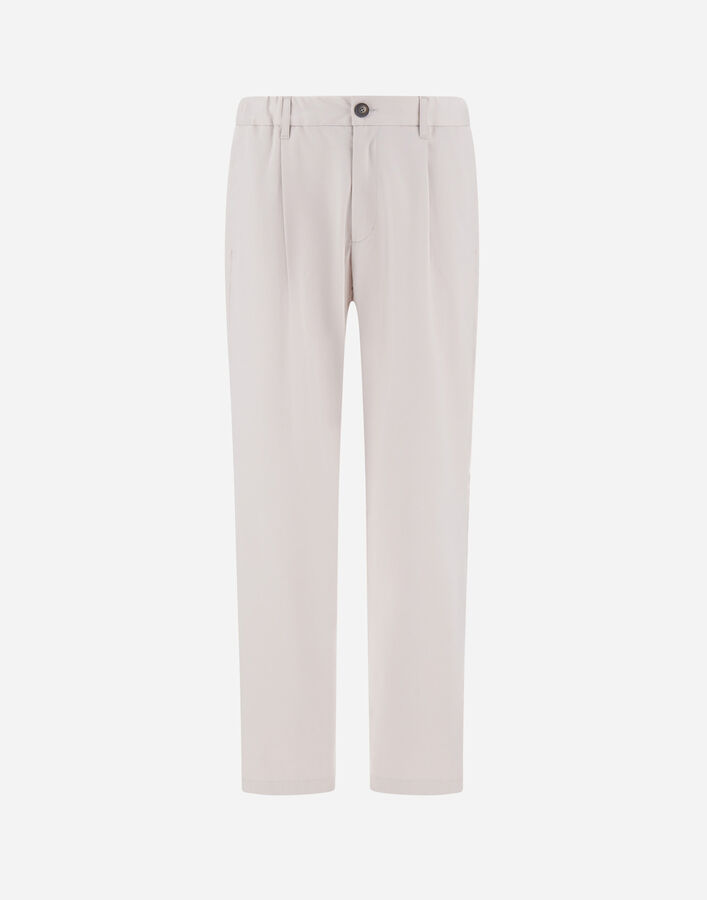 Herno TROUSERS IN COTTON GABARDINE STRETCH Grey Pearl PT000186U13286S9403