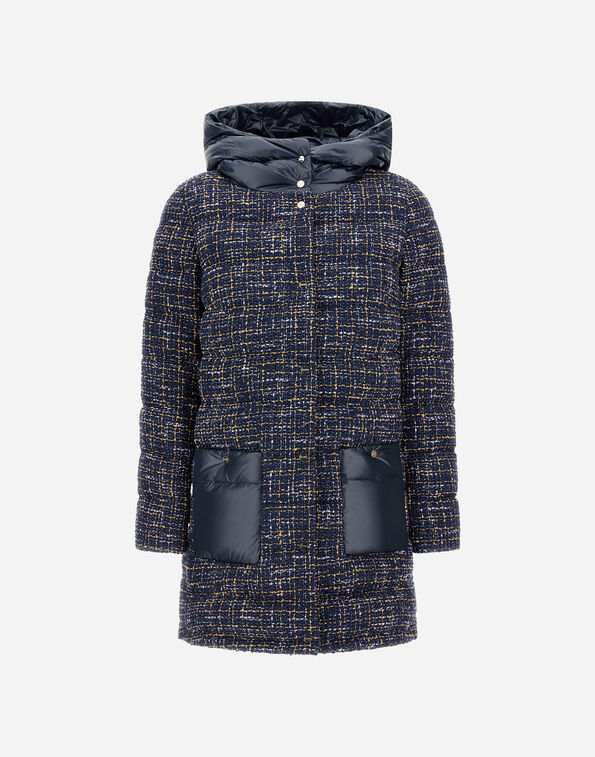 OPERATED TWEED AND NYLON ULTRALIGHT PARKA Herno Herno OPERATED TWEED AND NYLON ULTRALIGHT PARKA Blue/Red PI002136D127539260