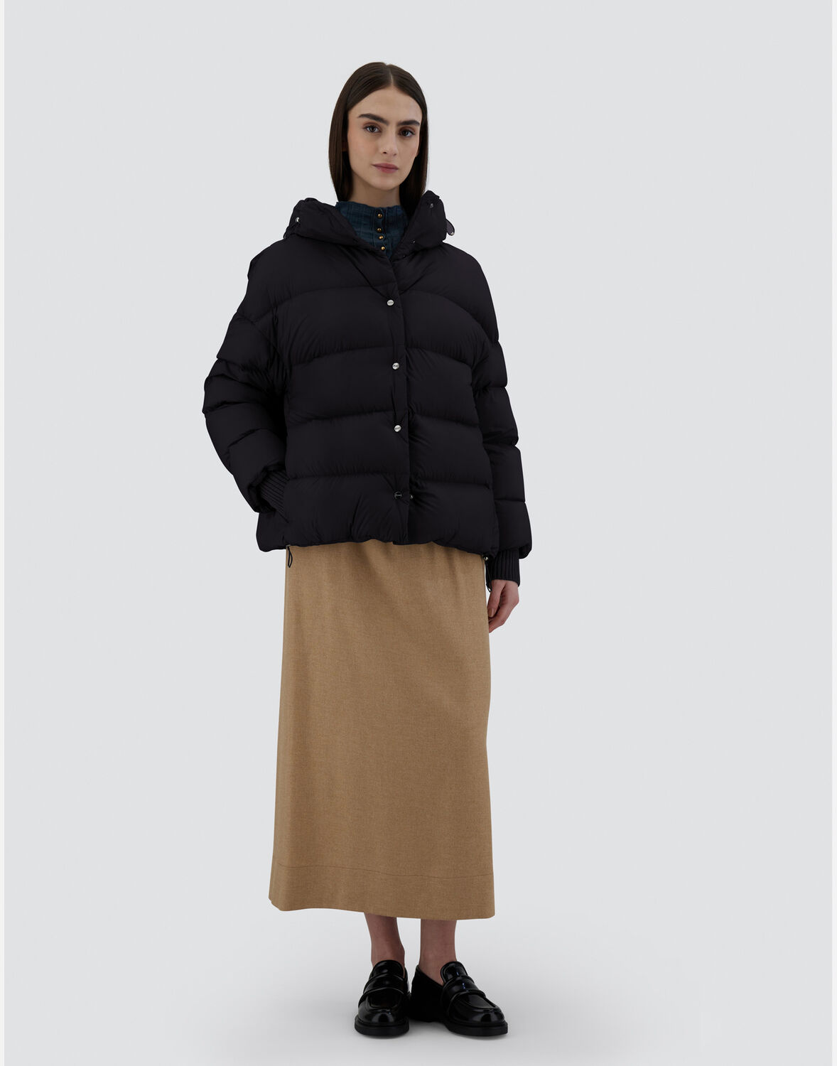 Herno Nylon Microfibre Bomber Jacket In Black