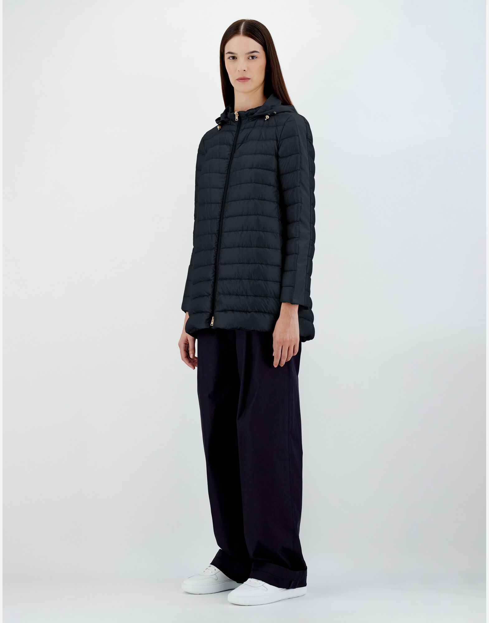 A-SHAPE JACKET IN NYLON ULTRALIGHT AND TECHNO TAFFETA in Blu