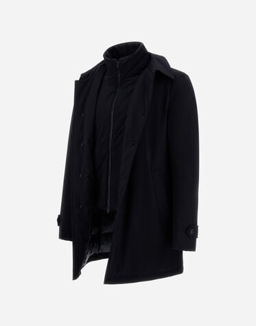 メンズ ワシントン トレンチコート ネイビーブルー | Herno® (ヘルノ)