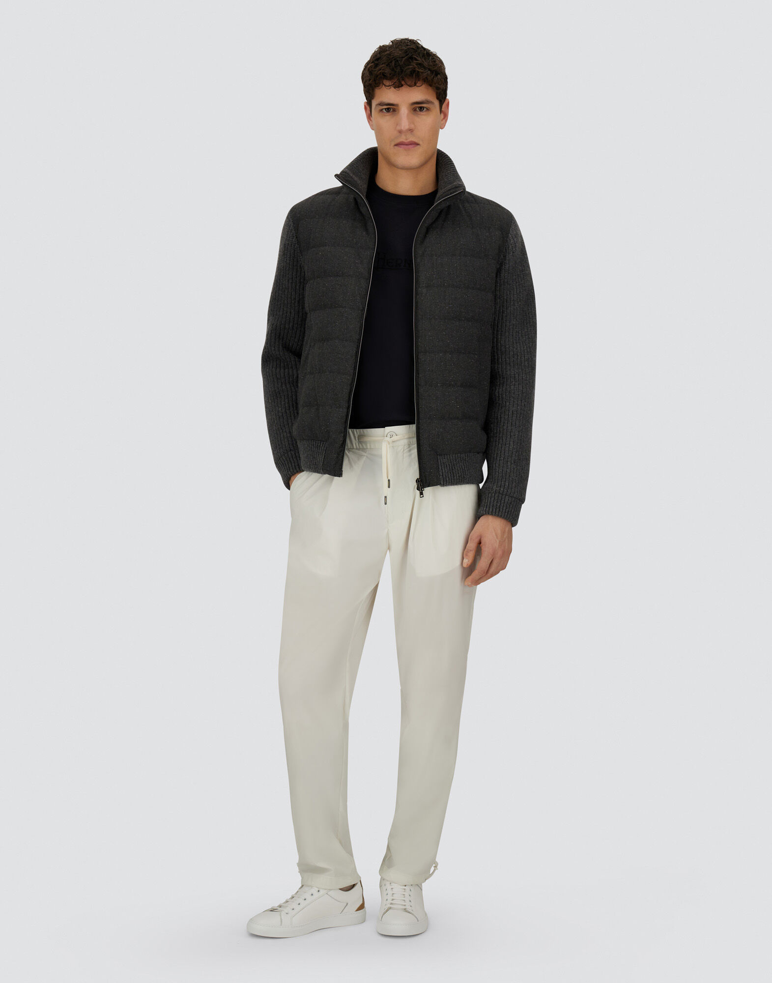 H948 HERNO ジャケット　チェック　赤　ナイロン　イタリア製 Herno Nylon Ultralight and Techno Taffeta Back Bomber Jacket