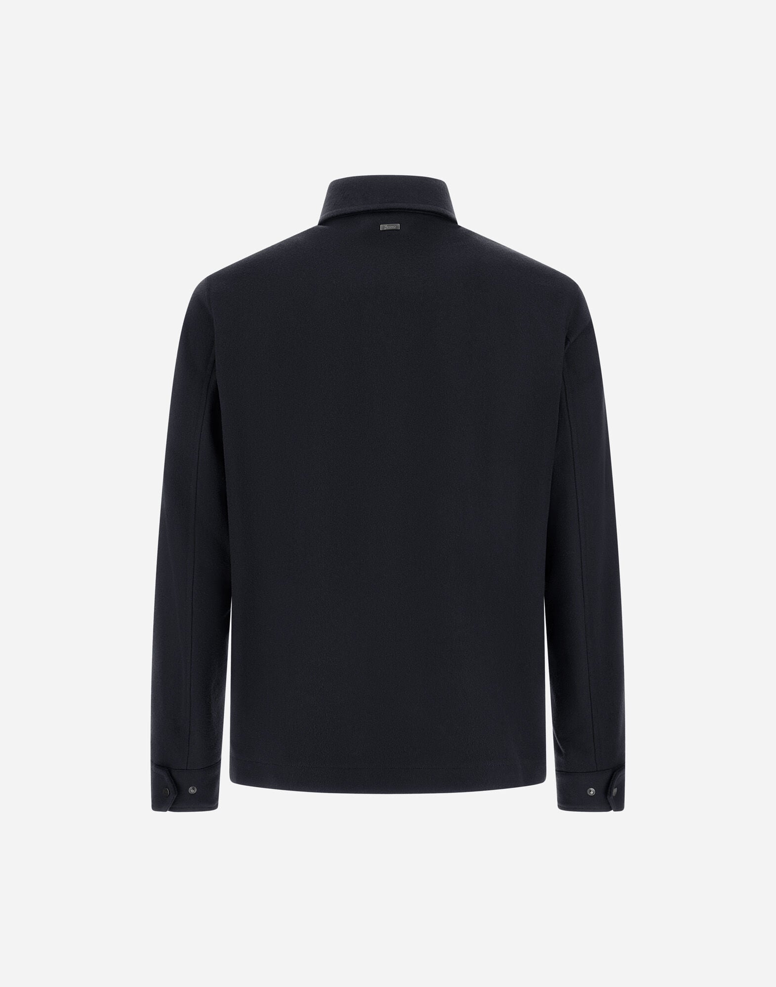 メンズ CASHMERE AND WOOL SHACKET ネイビーブルー | Herno® (ヘルノ)