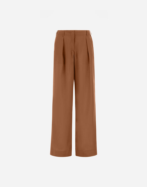 Herno TROUSERS IN TROPICAL WOOL Leather PT000253D334872240