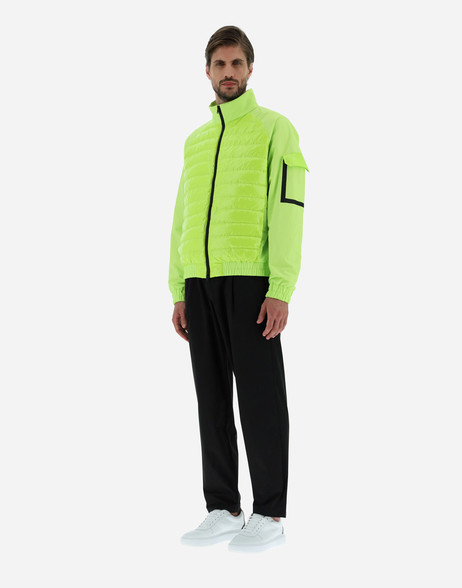 Neon green best sale bomber jacket