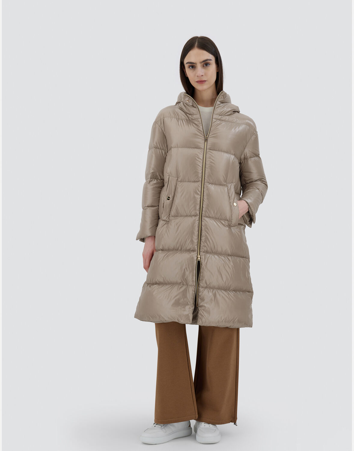 Herno Parka In Nylon Ultralight In Light Taupe