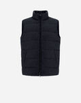 Herno CASHMERE AND SILK SLEEVELESS JACKET Blue/Brown PI000932U380879288