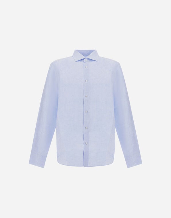 Herno SHIRT IN SUMMER LINEN Sky CM000030U171589010